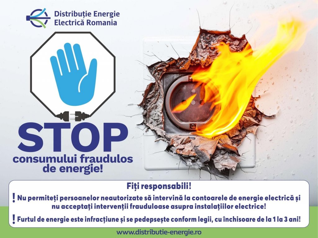 STOP consumului fraudulos de energie! DEER avertizează asupra riscurilor și consecințelor
