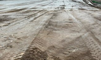Ploile torențiale afectează șantierele de pe Autostrada Transilvania. Lucrările, suspendate temporar