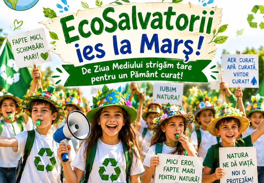 Copiii, eroi prin fapte mici pentru un viitor sustenabil / Astăzi, Marșul EcoPălăriilor de la Cluj, la Wonderland Resort