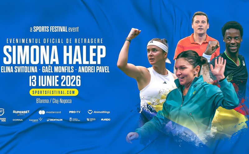 Simona Halep a ajuns la Cluj-Napoca pentru meciul de retragere