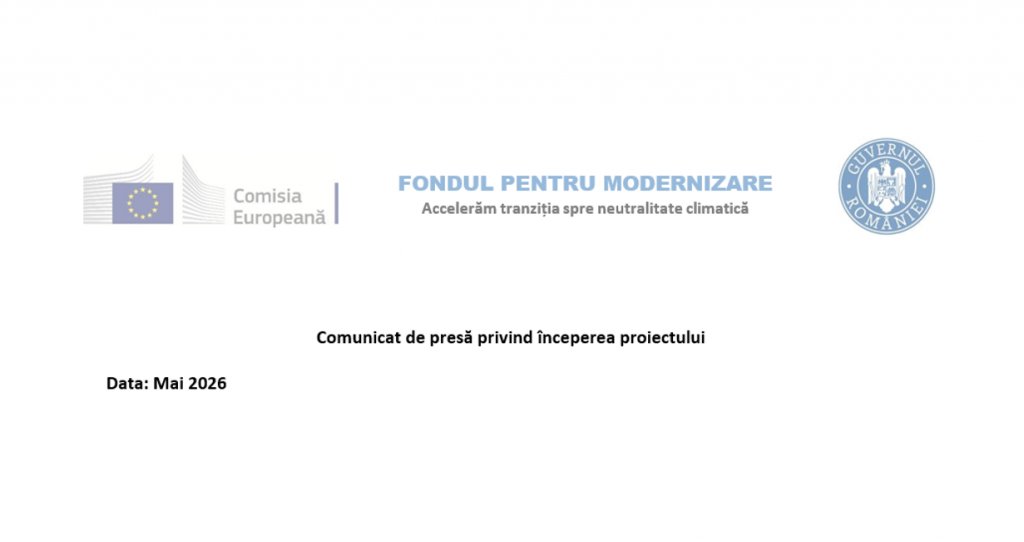 Comunicat de presă: CONCRETE DLX SRL implementează proiectul cu titlul: „Construire parc fotovoltaic şi alimentare cu energie electrică”
