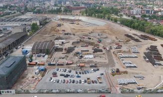 Șantierul RIVUS Cluj-Napoca în iunie 2026. IMAGINI NOI cu lucrările celui mai spectaculos proiect de regenerare urbană din România