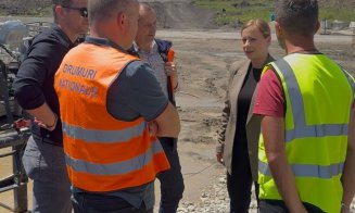 Prefectul Maria Forna, pe șantierul pasajului de legătură dintre DN1C și Parcul Industrial TETAROM III. Stadiul execuției, peste 60%