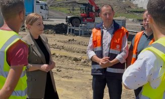 Prefectul Maria Forna, pe șantierul pasajului de legătură dintre DN1C și Parcul Industrial TETAROM III. Stadiul execuției, peste 60%