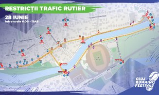 Cluj Running Festival închide circulația auto și pietonală pe mai multe străzi din Grigorescu