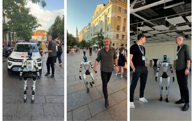 Robotul care a făcut senzație în Cluj. Cine este românul stabilit în Silicon Valley care l-a adus în centrul orașului și care e povestea lui