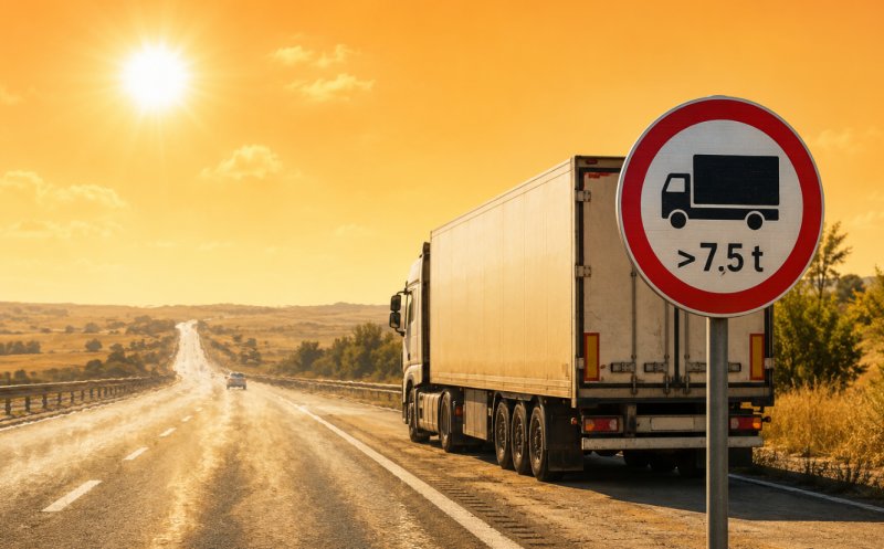 Restricții de circulație pentru camioane în Cluj și alte 35 de județe din cauza caniculei