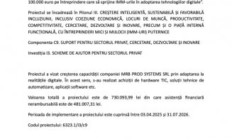 Comunicat de presa finalizare proiect