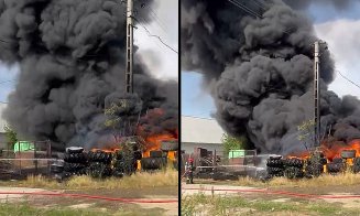 Cauza incendiului din județul Cluj în care au ars numeroase cauciucuri / Degajări uriașe de fum TOXIC