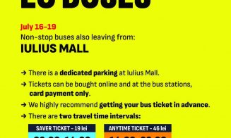 De la Iulius Mall Cluj, direct la Electric Castle: autobuzele circulă nonstop spre Bonțida