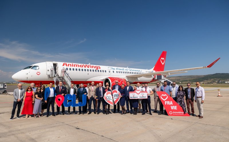 AnimaWings conectează Transilvania cu Viena și Frankfurt prin zboruri directe din Cluj-Napoca