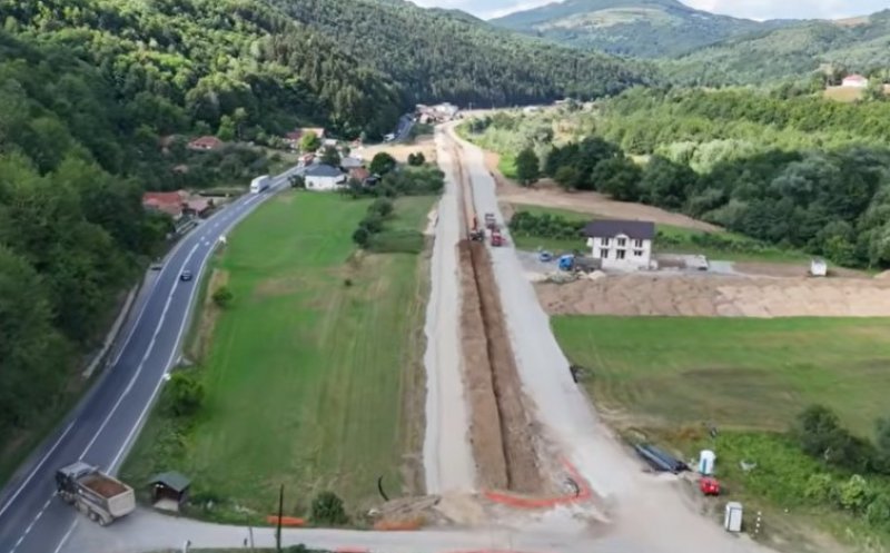 Calea ferată Cluj - Oradea: Lotul 3 Poieni – Aleșd, surprins din dronă. NOI imagini