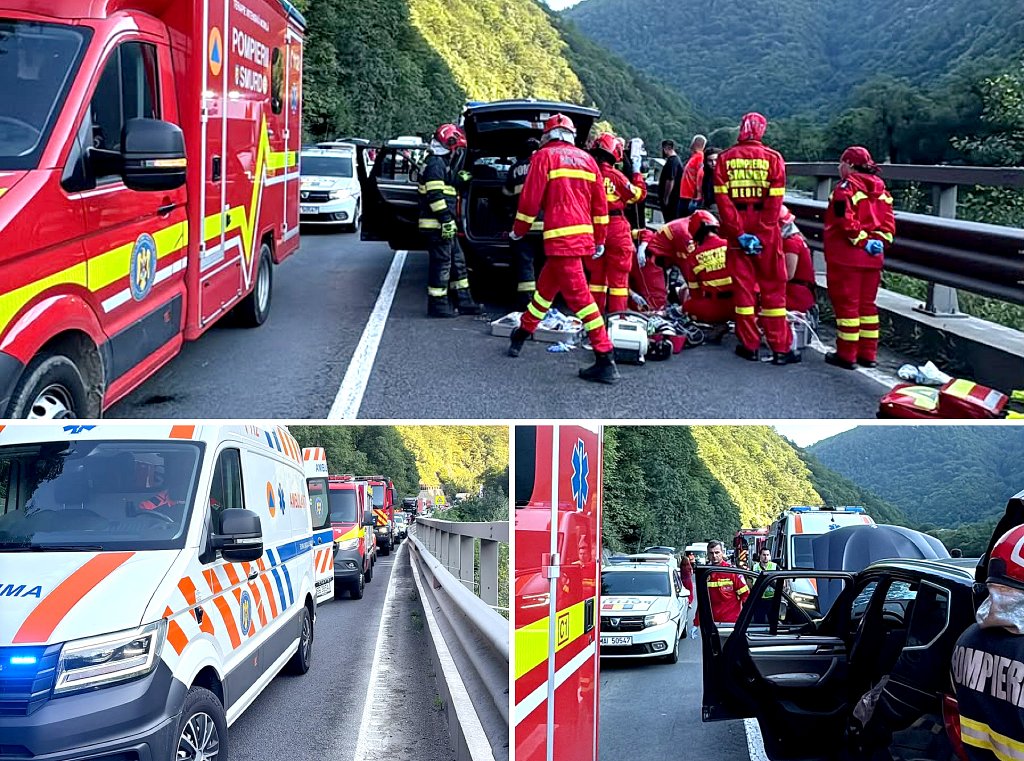 Accident GRAV pe DN7 / Bucată de stâncă prăbușită peste un autoturism / Un bărbat a murit