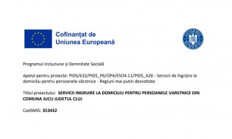 COMUNICAT DE PRESĂ: Lansarea proiectului – SERVICII INGRIJIRE LA DOMICILIU PENTRU PERSOANELE VARSTNICE DIN COMUNA JUCU JUDETUL CLUJ