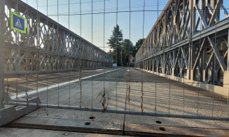 FOTO. Așa arată noul pod provizoriu construit pentru a menține legătura peste Someș până se reface vechiul Garibaldi