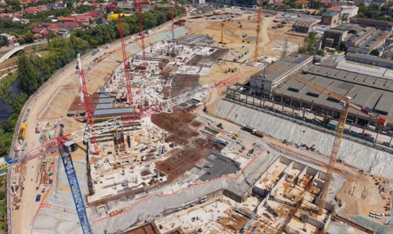 Așa evoluează șantierul RIVUS Cluj-Napoca. NOI IMAGINI cu cel mai mare proiect de reconversie urbană din România