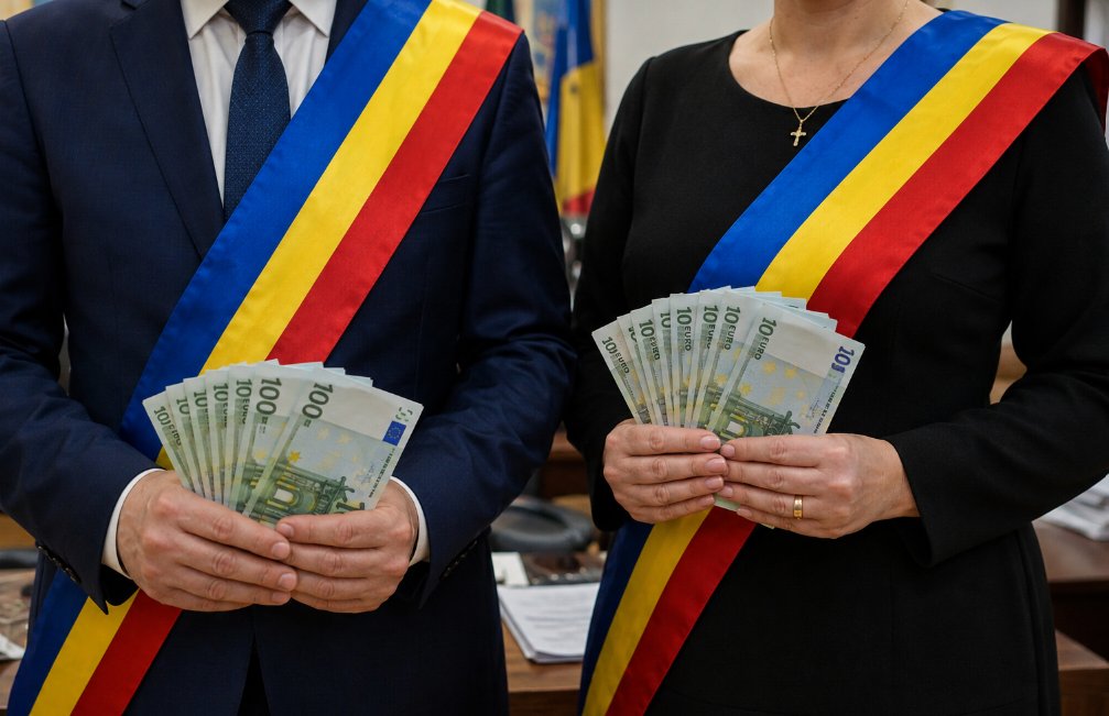 Primar și viceprimar, soț și soție, într-o comună cu 3.500 de locuitori: salarii de aproape 14.500 de lei și subvenții de 1 milion de euro