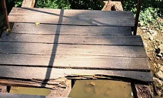 Jale în Cheile Turzii. 2 podețe care traversează pârâul Hășdate, adevărate capcane de rupt picioare / ”Știți câți turiști străini trec pe acolo?”