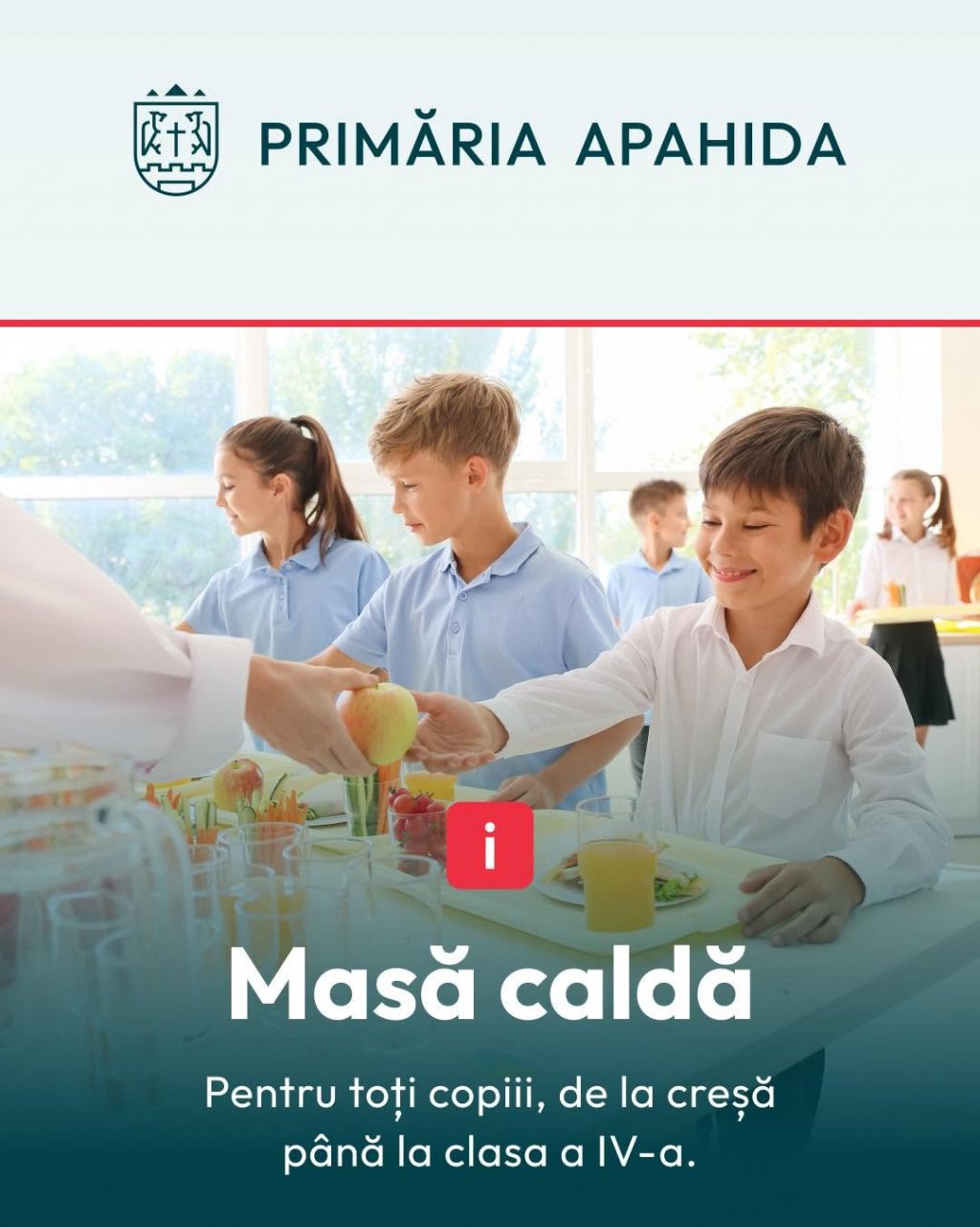 Primărița Belce anunță programul masă caldă pentru copiii din Apahida: „Investiția în educație începe cu grija pentru copii”
