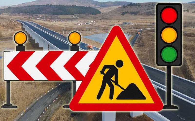 Restricții de circulație pe DN 1F în județul Cluj luni și marți în zona viaductului de pe Autostrada Transilvania