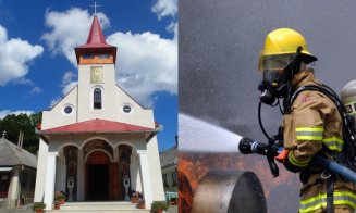 Incendiu la o mănăstire din Cluj: chilii și anexe, cuprinse de flăcări. Pompieri din alte județe, chemați în sprijin