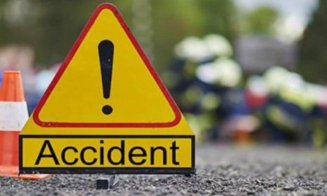 Accident pe centura Vâlcele-Apahida: șofer de 44 de ani, rănit după ce s-a răsturnat cu mașina