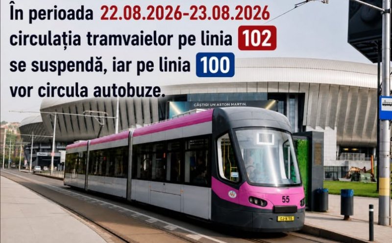 Se suspendă tramvaiul 102
