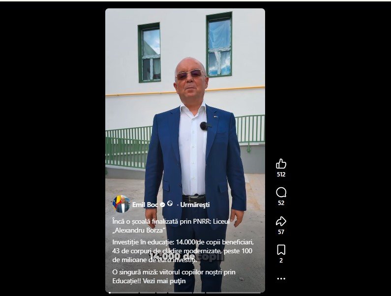 Încă o școală finalizată prin PNRR: Liceul „Alexandru Borza” la Cluj-Napoca 