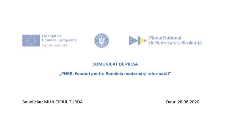 Comunicat de presă: Finalizare activități implementare proiect „RENOVAREA ENERGETICĂ A SPITALULUI MUNICIPIULUI TURDA”