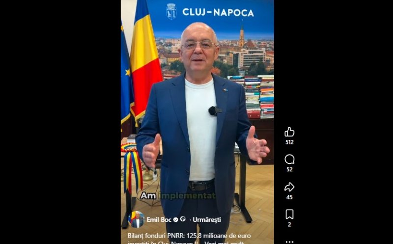 Bilanț fonduri PNRR: 125,8 milioane de euro investiți în Cluj-Napoca