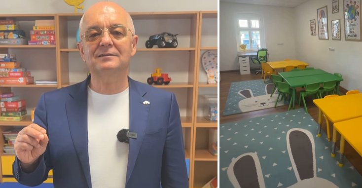 Grădiniță modernizată pentru copiii din Pata Rât. Boc: „Avem grijă să aibă egalitate de șanse”
