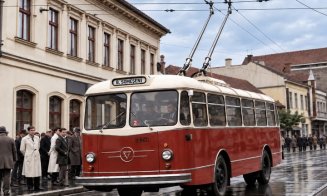7 noiembrie 1959. Primele troleibuze în circulație pentru rodaj pe traseul Gara – Piața Libertății – Someșeni