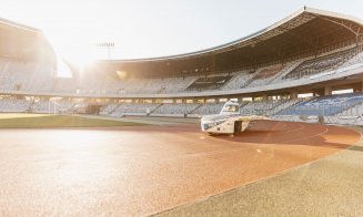 OZN pe Cluj Arena? Doar un vehicul solar pe circuit