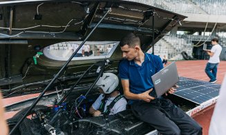OZN pe Cluj Arena? Doar un vehicul solar pe circuit