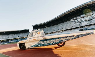 Cluj Arena, pistă pentru mașina viitorului! Studenții UTCN își testează bolidul solar înaintea marii competiții