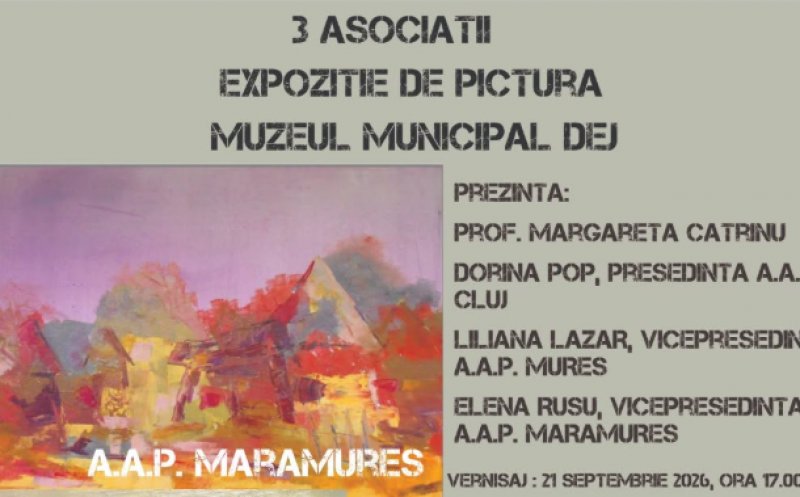 Trei asociații de artiști plastici se reunesc la Dej într-o expoziție de pictură unică
