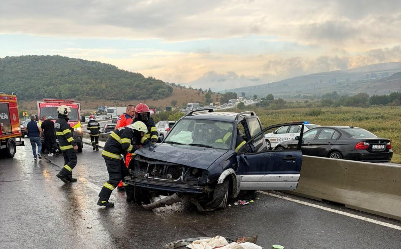 Accident rutier pe un drum din Cluj. Un bărbat de aproximativ 70 de ani a ajuns la spital
