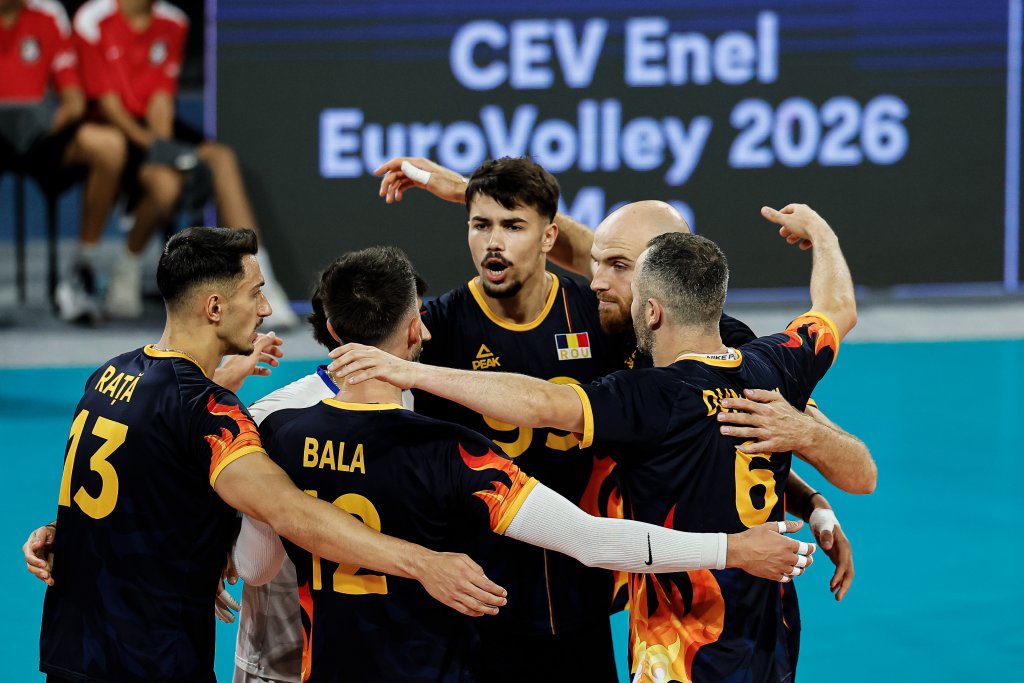O nouă victorie mare pentru România la EuroVolley 2026. Naționala s-a calificat în sferturile de finală