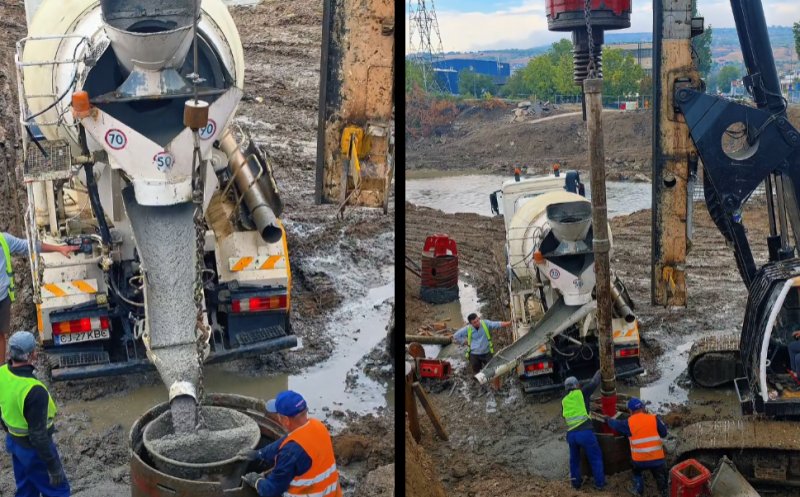 Nouă legătură peste Someș în Cluj-Napoca / Piloți forați de 19 m, cât o clădire cu 6 etaje, dar în subteran