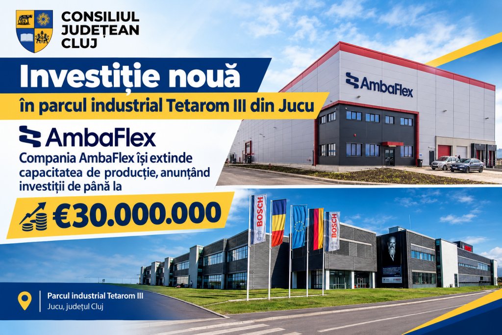 Investiție nouă în parcul industrial Tetarom III din Jucu. Compania care bagă până la 30 de milioane de euro