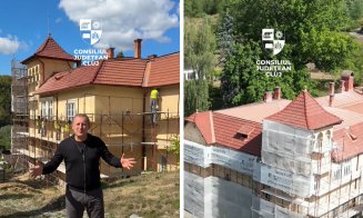 Stadiul lucrărilor la Muzeul Memorial „Octavian Goga" Ciucea. Radu Rațiu, vizită pe șantier