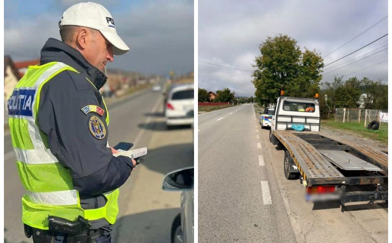 Razie pe drumurile din Cluj. Polițiștii au verificat peste 130 de mașini / Câte permise au fost reținute