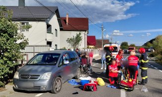Accidente în lanț pe șoselele județului Cluj. Un bărbat a ajuns în stare gravă la spital
