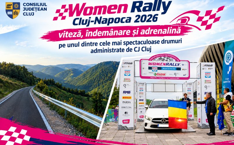 Women Rally Cluj-Napoca 2026 are loc în weekend. Pe ce drum județean va fi oprită circulația