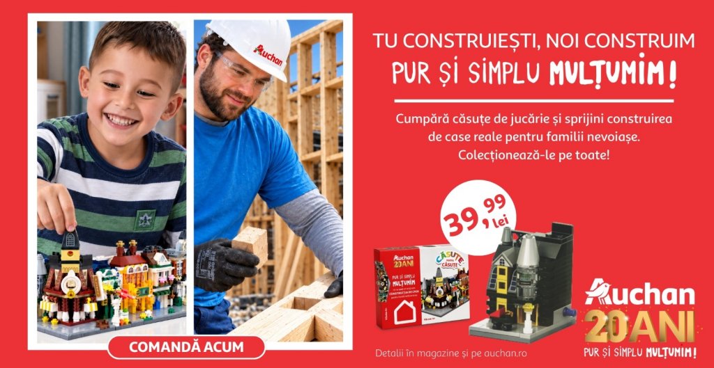 20 de ani în România, un nou proiect pentru comunitate: Auchan susține construirea a 10 locuințe alături de Habitat for Humanity  