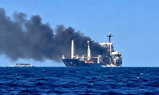 Navă lovită de o dronă în Marea Neagră, lângă Platforma Pescăruș. 13 marinari ar fi dispăruți