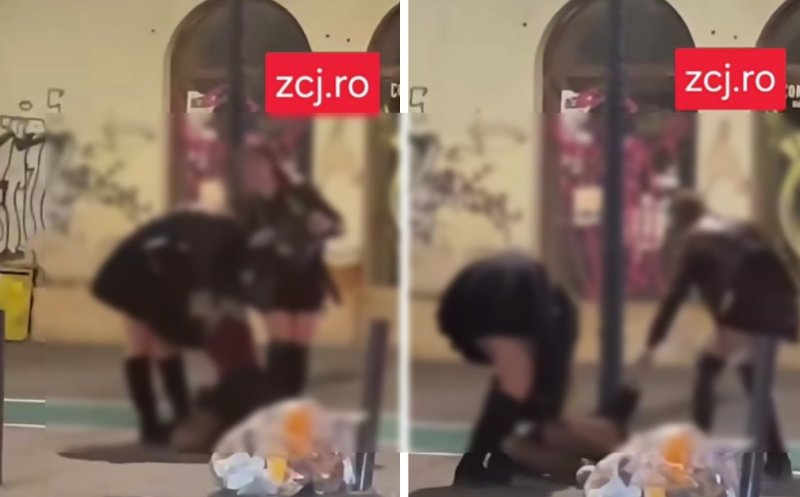 Așa s-a încheiat noaptea unei tinere, la Cluj-Napoca. După ce a petrecut, două prietene s-au chinuit să o ridice de pe asfalt