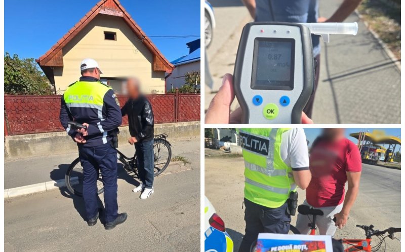Cluj: biciclist „beat criță”, prins de polițiști. Aproape 40 de șoferi au fost amendați pentru viteză