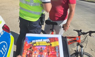 Cluj: biciclist „beat criță”, prins de polițiști. Aproape 40 de șoferi au fost amendați pentru viteză