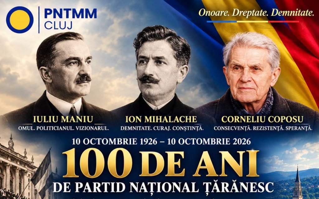 100 DE ANI DE PNȚ. Clujul  participă cu 10 delegați la evenimentele care marchează centenarul